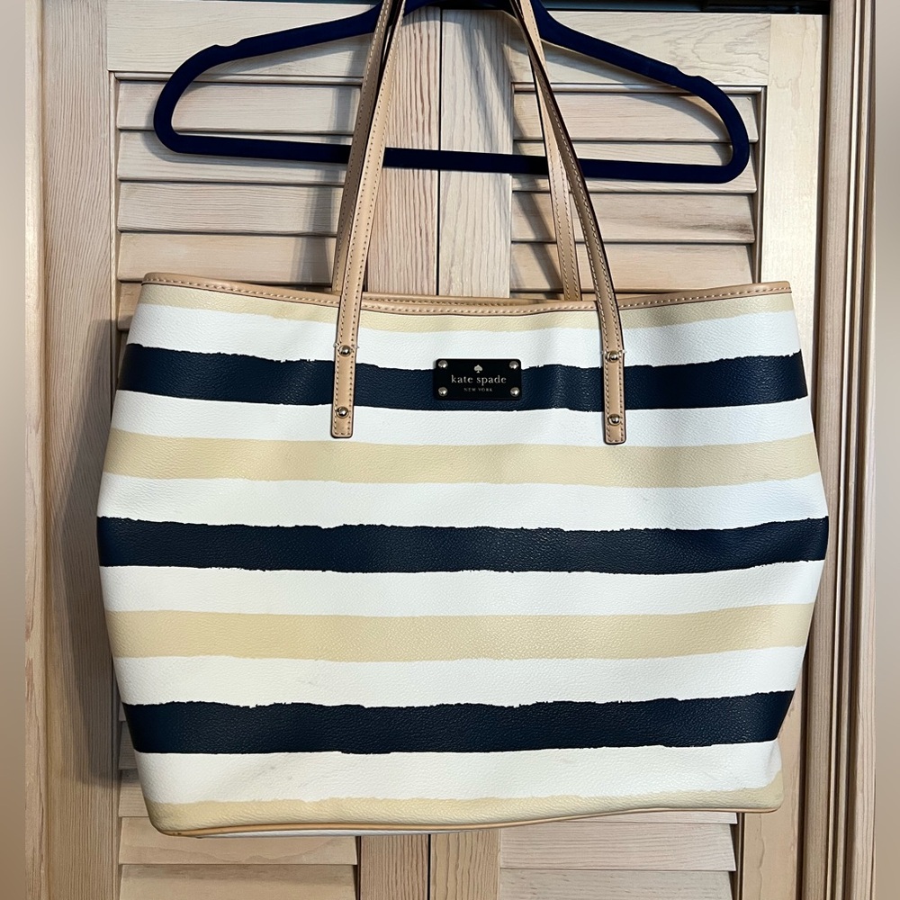 KATE SPADE New York Bondi Road Harmony Tote Bag in Navy/Cream.